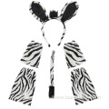 Zebra Headband Animal Ears Tail accessory set